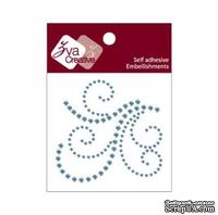 Украшение из страз от Zva Creative - Flourish - Ice Blue Crystal, цвет голубой