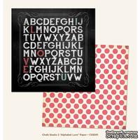 Лист скрапбумаги My Mind&#039;s Eye Alphabet Love, 30х30 см, двусторонняя - ScrapUA.com