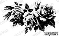 Резиновый штамп от Impression Obsession - Three Blooming Roses - ScrapUA.com