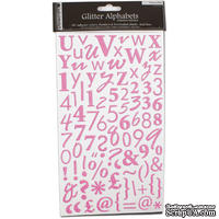 Наклейки-алфавит - Alphabet Glitter Stickers – Princess (Pale Pink) - ScrapUA.com