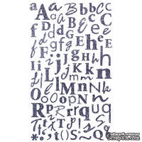 Наклейки - Alphabet Glitter Stickers - Charcoal, 170 шт - ScrapUA.com