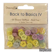 Набор пуговиц от Dovecraft - Back to Basics IV, 60 шт. - ScrapUA.com