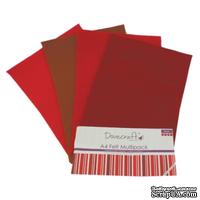 Набор фетра от Dovecraft - Reds, формат A4, 8 листов - ScrapUA.com