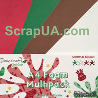 Вспененная резина декоративная от Dovecraft - Christmas Multiple Pack, A4, 4 листа - ScrapUA.com