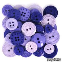 Набор декоративных пуговиц Dress It Up - Purple - ScrapUA.com