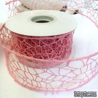 Лента-сетка с жестким кантом, цвет коралловый, шир. 5 м, длина 90 см - ScrapUA.com