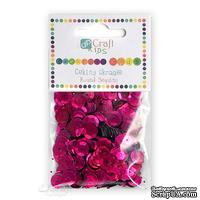 Пайетки круглые 9 мм, 10 г, цвет фуксия, TM dpCraft (Dalprint) - ScrapUA.com