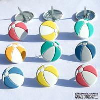 Набор брадсов Eyelet Outlet - Beach Ball Brads, 12 штук