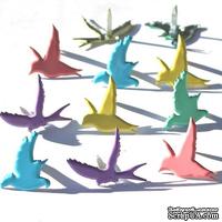 Набор брадсов Eyelet Outlet - Flying Bird Brads - Pastel, 12 шт