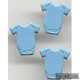 Набор брадсов Eyelet Outlet - Baby Shirt Brads Blue, цвет голубой, 12 штук