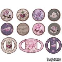 Наклейки Fabscraps - High Tea Flat Stickers - Fit Bottle Caps - ScrapUA.com