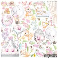 Лист с картинками для вырезания Funny fox girl 30,5х30,5 см, ТМ Фабрика Декора (01105F) - ScrapUA.com