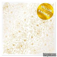Лист кальки (веллум) с фольгированием Golden Pion, ТМ Фабрика Декора - ScrapUA.com
