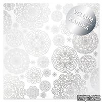 Лист кальки (веллум) с фольгированием Silver Napkins, ТМ Фабрика Декора - ScrapUA.com