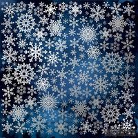 Аркуш одностороннього паперу зі срібним тисненням, дизайн "Silver Snowflakes Night garden", ТМ Фабрика Декору