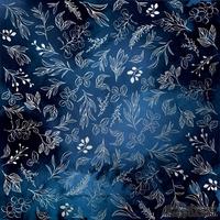 Аркуш одностороннього паперу зі срібним тисненням, дизайн Silver Branches Night garden, 30,5см х 30,5см, ТМ Фабрика Декору