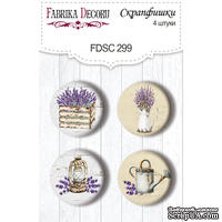 Скрапфишки 4шт. Набор 299, Lavender Provence, ТМ Фабрика Декору