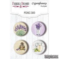 Скрапфишки 4шт. Набор 300, Lavender Provence, ТМ Фабрика Декору