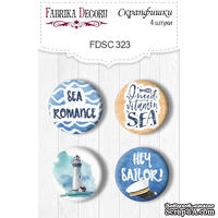 Скрапфишки 4шт. Набор 323, Sea soul, ТМ Фабрика Декору
