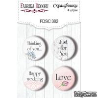 Набор скрапфишек  4шт Shabby love EN 382, ТМ Фабрика Декора