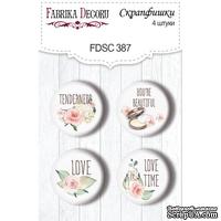 Набор скрапфишек 4шт Tenderness and love EN 387, ТМ Фабрика Декора