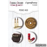 Скрапфишки набор 4шт Military style #453, ТМ Фабрика Декора