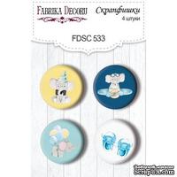 Скрапфишки набор 4шт My cute Baby elephant boy 533, ТМ Фабрика Декора