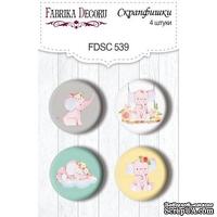Скрапфишки набор 4шт My cute Baby elephant girl 539, ТМ Фабрика Декора