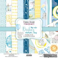 Набор скрапбумаги My cute Baby elephant boy 30,5x30,5 см 10 листов, ТМ Фабрика Декора