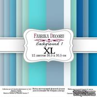 Набор скрапбумаги - Backgrounds 1 XL, 30,5x30,5 см, ТМ Фабрика Декора - ScrapUA.com