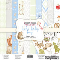Набор скрапбумаги Boho Baby Boy 30x30см, ТМ Фабрика Декору