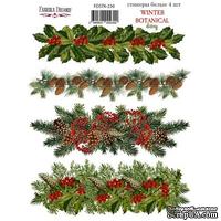 Набор наклеек (стикеров) 4шт Winter botanical diary 230, ТМ Фабрика Декора - ScrapUA.com
