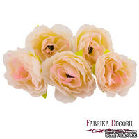 Квіти еустоми Кремові з рожевим, 1шт, ТМ Фабрика Декора