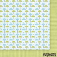Двусторонний лист скрапбумаги от Galeria Papieru - "Deszczowa piosenka" - Singin In The Rain - 02, 30х30 см