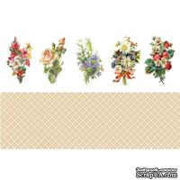Двусторонний лист с картинками от Galeria Papieru - Kwiaty, 30,5х10см