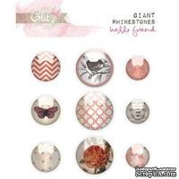 Украшения под стеклянным покрытием от Glitz Design - Hello Friend Giant Rhinestones - ScrapUA.com