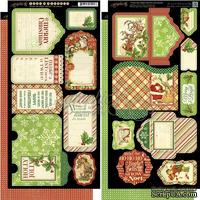 ЦЕНА СНИЖЕНА! Высечки Graphic 45 - Twas the Night Before Christmas - Tags &amp; Pockets, размер 15х30 см - ScrapUA.com