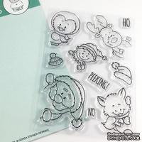 Набор штампов Gerda Steiner - Peeking Friends 4x6 Clear Stamp Set - ScrapUA.com
