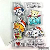 Набор штампов Gerda Steiner - Christmas Puppies 4x6 Clear Stamp Set - ScrapUA.com