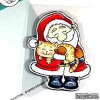 Набор штампов Gerda Steiner - Santa And A Kitten 3x4 Clear Stamp Set - ScrapUA.com