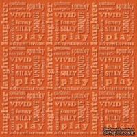 Кардсток с тиснением и внутренним слоем Core'Dinations - Core Impressions - Stacy Julian - Happy Collection - Laughter, 30х30 см