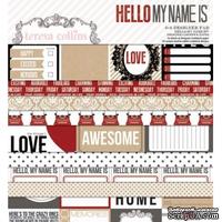 Набор двусторонней скрапбумаги Teresa Collins - Hello My Name Is - Pad, размер 15х15 см