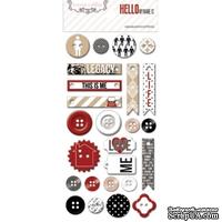 Пуговицы Teresa Collins - Hello My Name Is - Decorative Buttons - ScrapUA.com