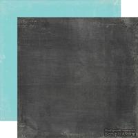 Лист скрапбумаги от Echo Park - Black /Teal, 30х30 см