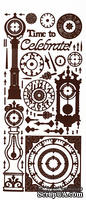 Набор наклеек-высечек HOTP - Time to Celebrate Dazzles Brown, размер 10х22,5 см, 52 штуки - ScrapUA.com