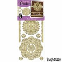 Набор наклеек-высечек HOTP - Dazzles Doilies Pearl, размер 10х23 см, 14 шт., цвет золото. - ScrapUA.com