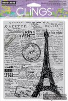 Резиновый штамп Hero Arts - Newspaper Eiffel Tower, c оснасткой - ScrapUA.com