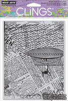 Резиновый штамп Hero Arts - Fly Away Newsprint, c оснасткой