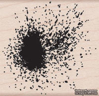 Резиновый штамп Hero Arts - Paint Spots, на деревянном блоке