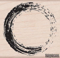 Резиновый штамп Hero Arts - Painted Circle, на деревянном блоке